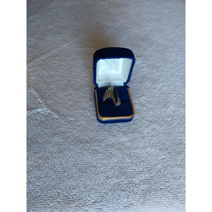 vintage handmade black onyx slim cut ring